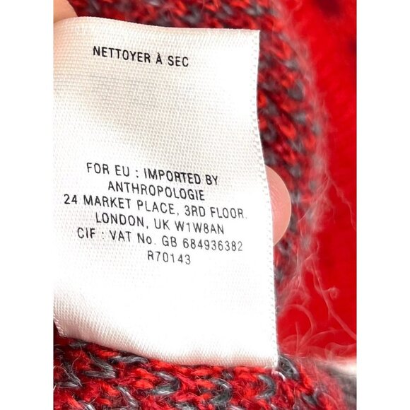 Anthropologie Sparrow Floral Mohair blend hooded cardigan size M - Picture 8 of 9